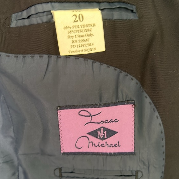 Boys navy blue dress blazer with gold buttons size 20 - Picture 5 of 6